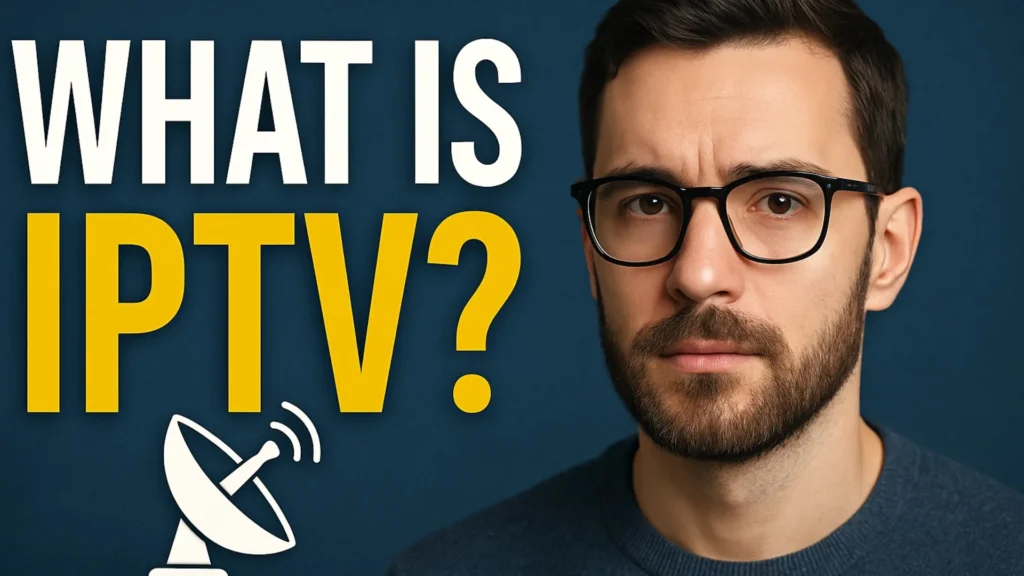 Illustration introducing how internet protocol television delivers channels over broadband